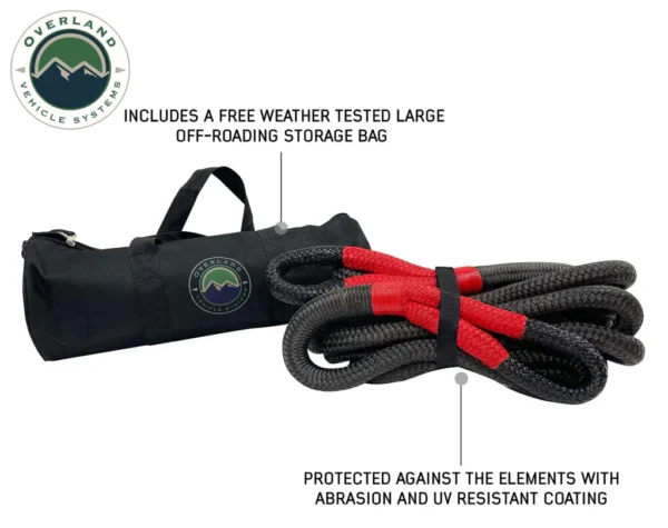 Brute Kinetic Recovery Strap 1" x 30' With Storage Bag - 30% stretch - Image 4