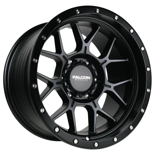 FALCON TX -Titan 17x9 -12 Offset Matte Black Set of 4 Preorder