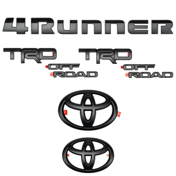 TOYOTA 2010-2024 4RUNNER TRD OFF-ROAD EXTERIOR EMBLEM OVERLAYS BLACK OEM - TOYOTA (PT948-89200-02)