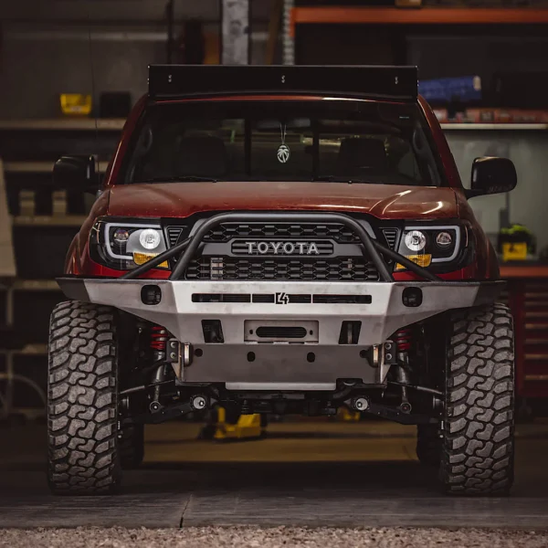 C4 FABRICATION TACOMA OVERLAND SERIES FRONT BUMPER / 2ND GEN / 2005-2015 MID HEIGHT BULL BAR - Image 3