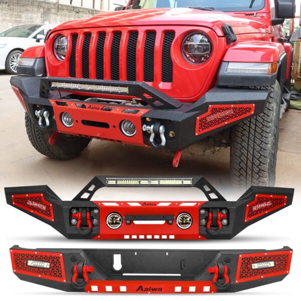 Offroad Fits Jeep Wrangler JK Front Rear Bumper w/Winch Plate Number Plate Frame